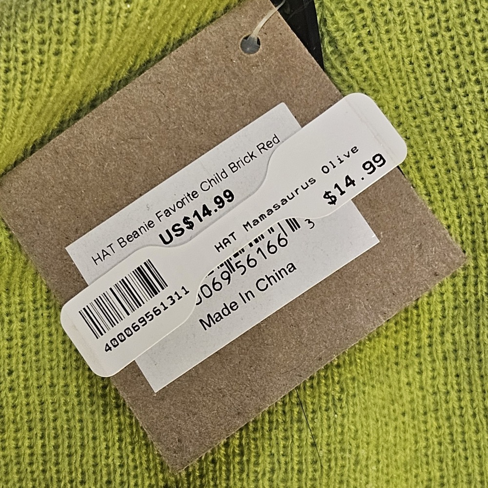 Fuego Mamasaurus Beanie Cap Hat Adult Unisex Green‎  New With Tags - Picture 3 of 7